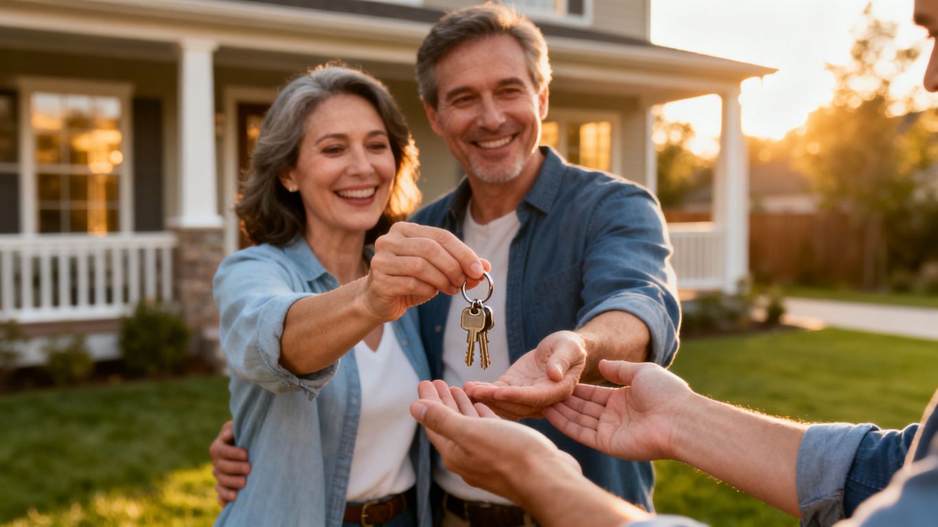 Hausübergabe von Eltern an Kinder mit Schlüssel