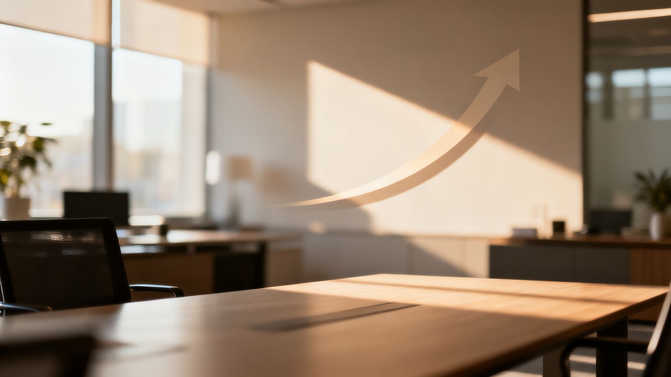 Finanzielle Stabilität und Wachstum in einem modernen Büro.