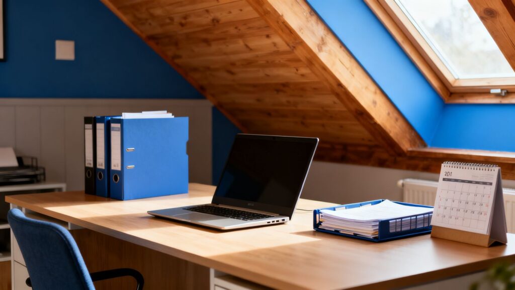 Häusliches Arbeitszimmer absetzen